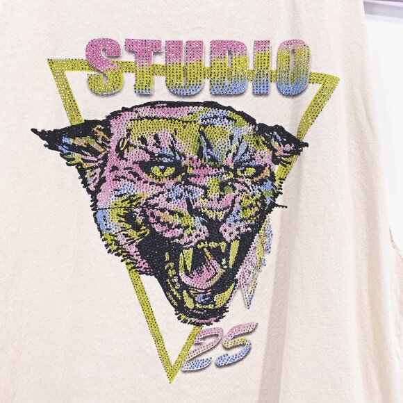 Zadig & Voltaire Cream Graphic Tank Top - Picture 2 of 10